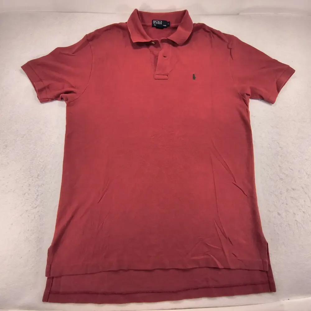 Polo by Ralph Lauren Short Sleeve Collared Polo Shirt Mens Size L Rust Orange